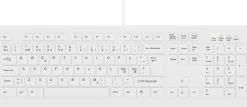 Active Key ClassicClean Med Keyboard IP68 Full-Size W White