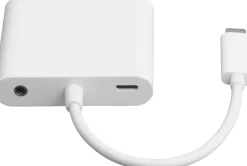 Adapter DELTACO HDMI/VGA/ljud/USB-C vit