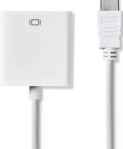 Adapter NEDIS HDMI-VGA/3,5mm 0,2m vit