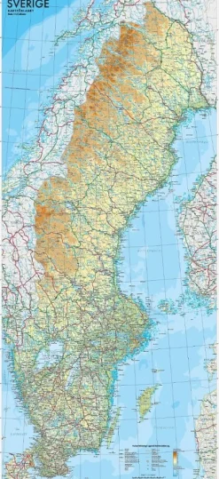 Affisch Sverige karta