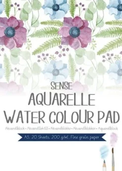 Akvarellblock pad A5 200g 20blad