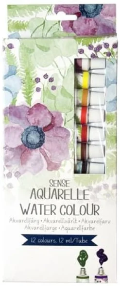 Akvarellfärgset Sense 12x12 ml