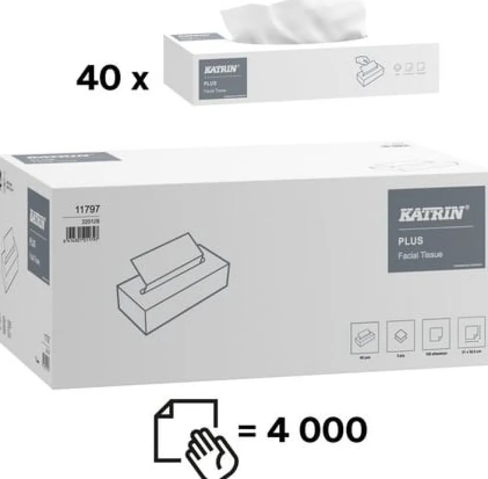 Ansiktsservett Katrin Plus Facial, 100/FP
