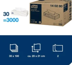 Ansiktsservett TORK Premium F1 100/FP
