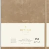 Ant.bok BURDE Deluxe A5 linj smooth beig