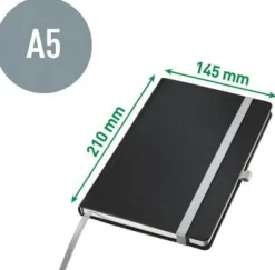 Ant.bok LEITZ Style A5 H linj 80bl röd