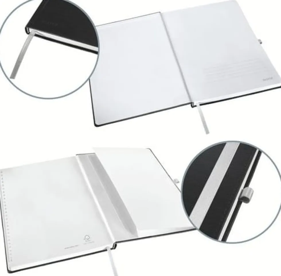 Ant.bok LEITZ Style A5 H linj 80bl svart
