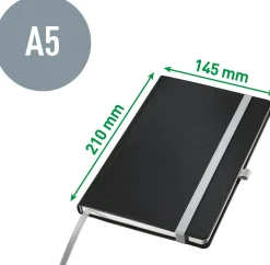 Ant.bok LEITZ Style A5 H linj 80bl svart