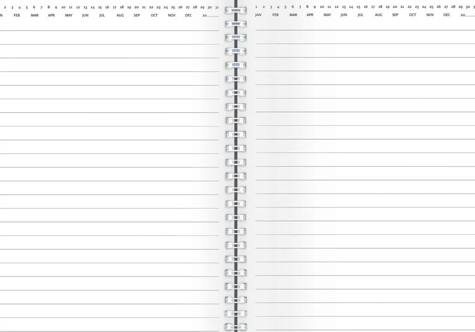 Anteckningsbok Spiralbunden A6 Svart, till noteskalender