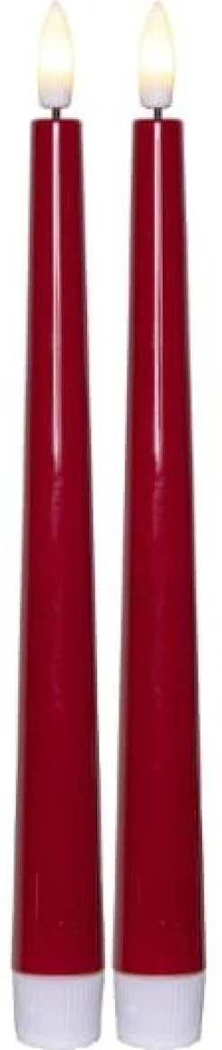 Antikljus STAR T LED Candy 26cm röd 2/fp