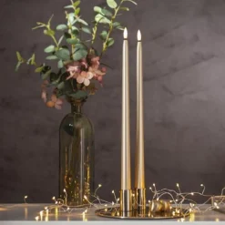 Antikljus STAR T LED 39cm guld 2/fp