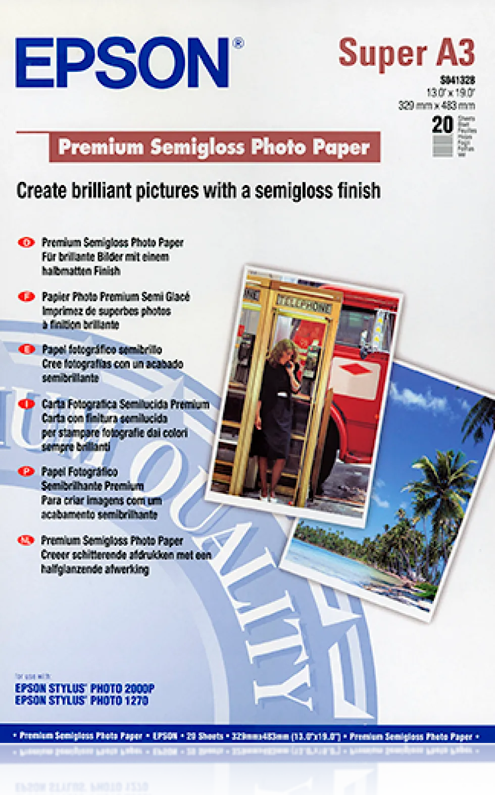 A3+ pr. semigloss photo Paper