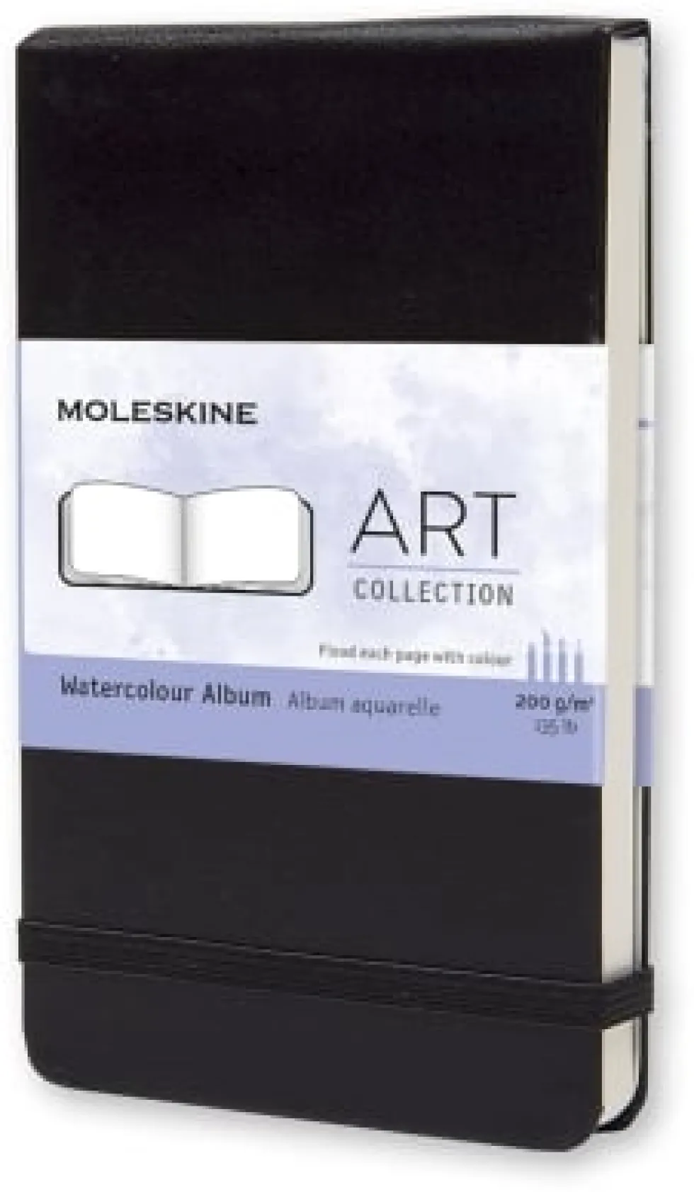 Art Akvarellblock Pocket Svart