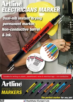 Artline electricians marker orange