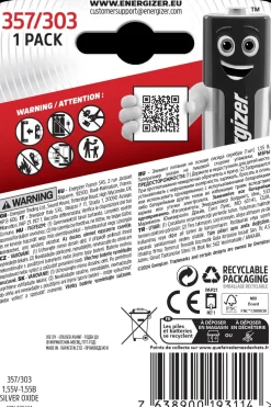 Batteri Energizer Cell Silveroxid 357/303