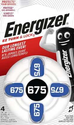 Batteri Energizer Hörsel 675 Blå, 4/fp