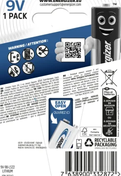 Batteri Energizer Lithium E, 9V