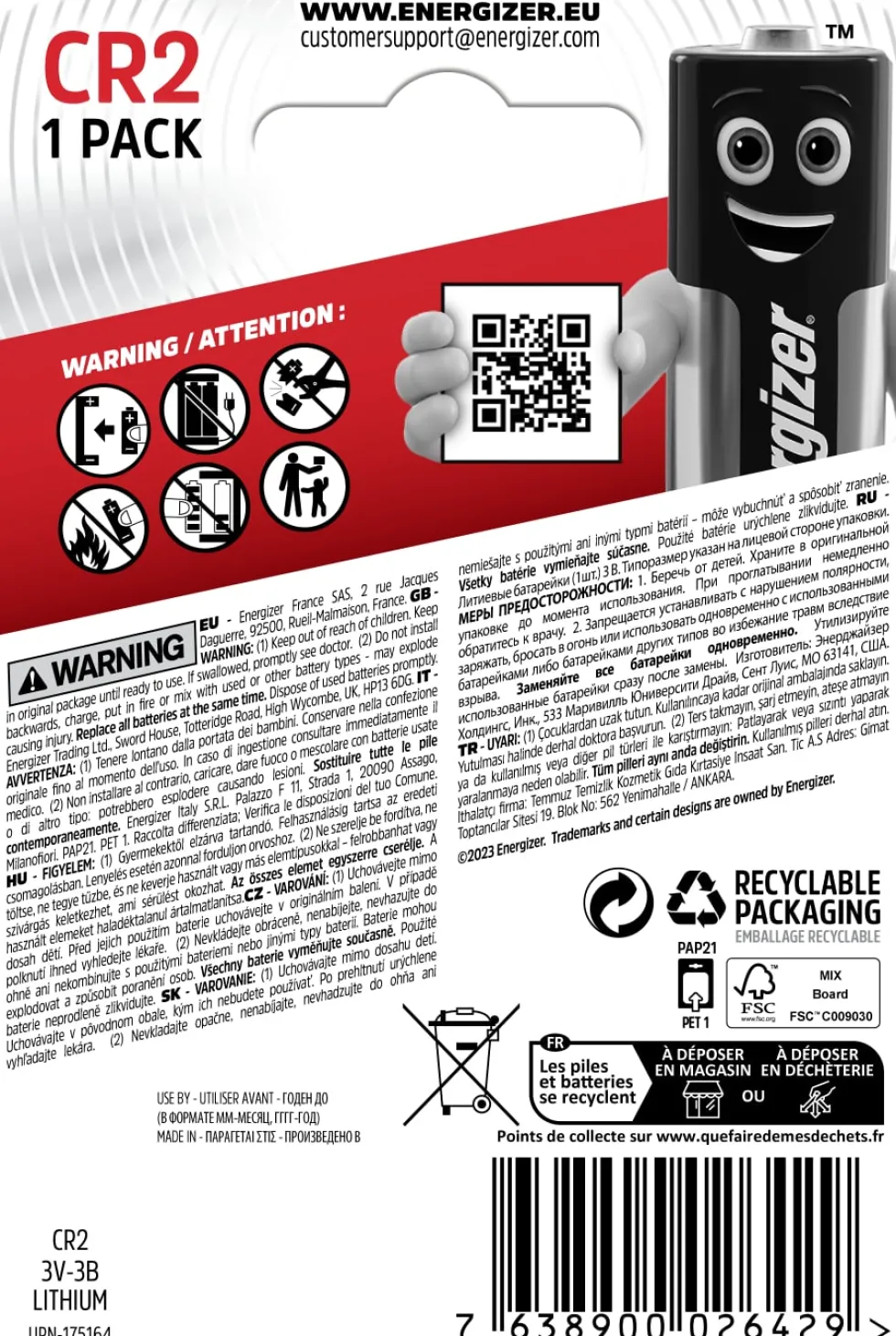 Batteri ENERGIZER Lithium foto CR2
