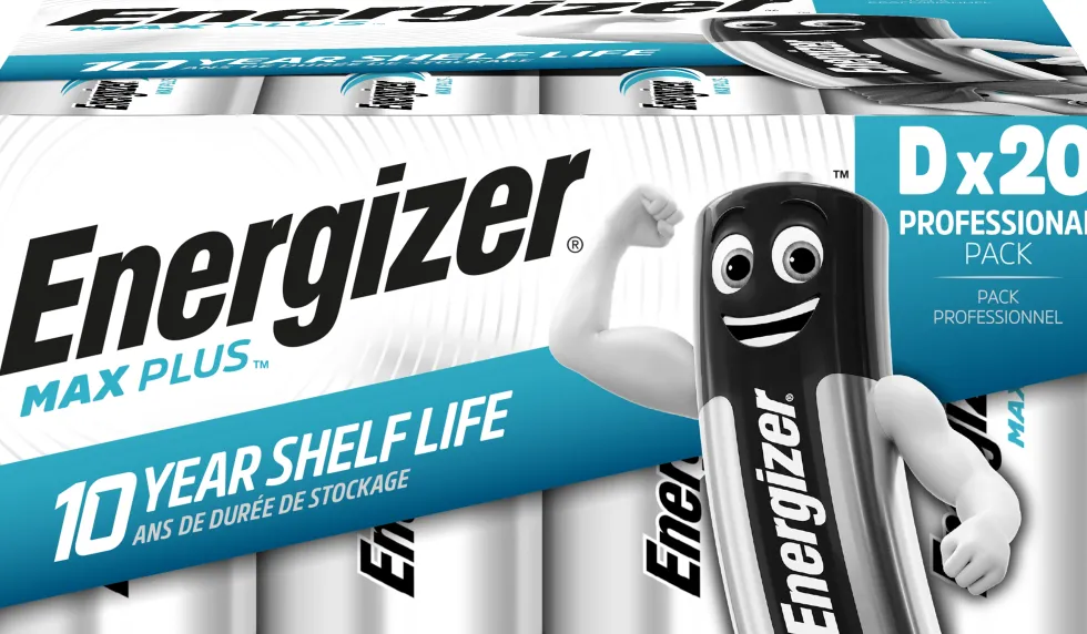 Batteri ENERGIZER Max Plus D 20/fp