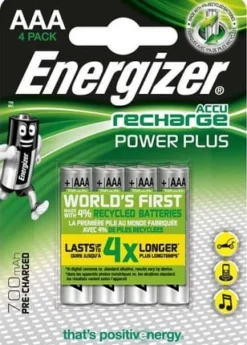 Batteri Laddbar ENERGIZER P-P AAA 4/fp