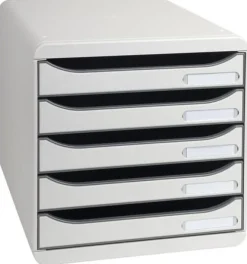 Blankettbox EXACOMPTA BIGBOX 5 lådor grå