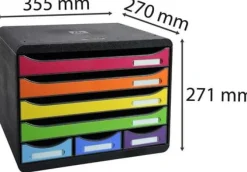 Blankettbox EXACOMPTA Harlequin 7 lådor