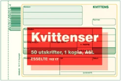 Blankett kvittens A6L 2X50