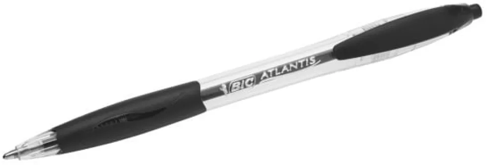 Bläckkulpenna BIC Atlantis Medium Svart, 1.0mm, 12st
