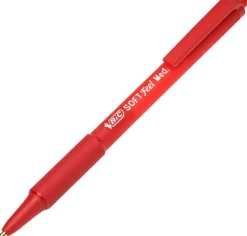 Bläckkulpenna BIC Soft Feel Clic Medium Röd, 12st