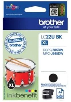 Bläckpatron BROTHER LC22UBK Svart