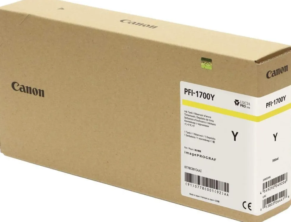 Bläckpatron CANON PFI-1700Y gul