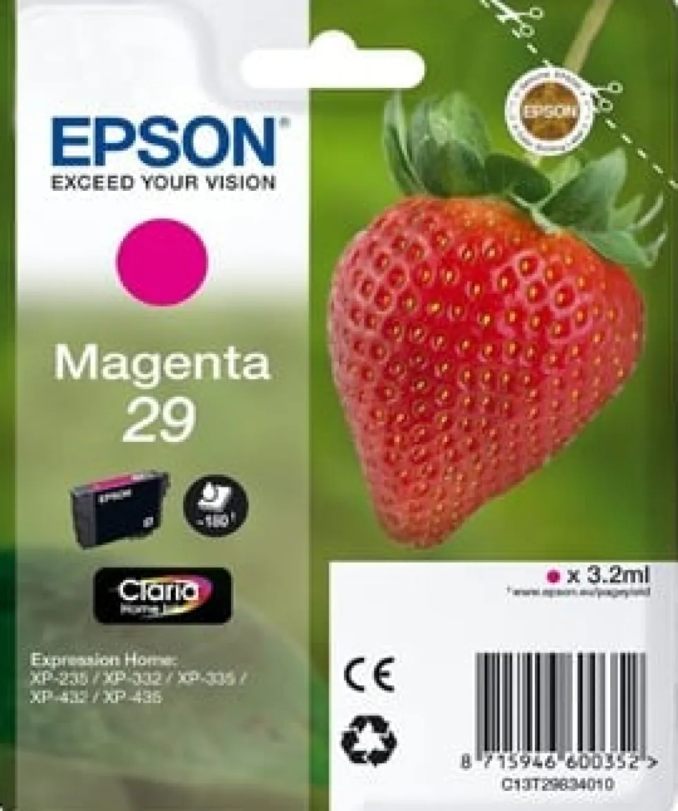 Bläckpatron EPSON C13T29834012 M