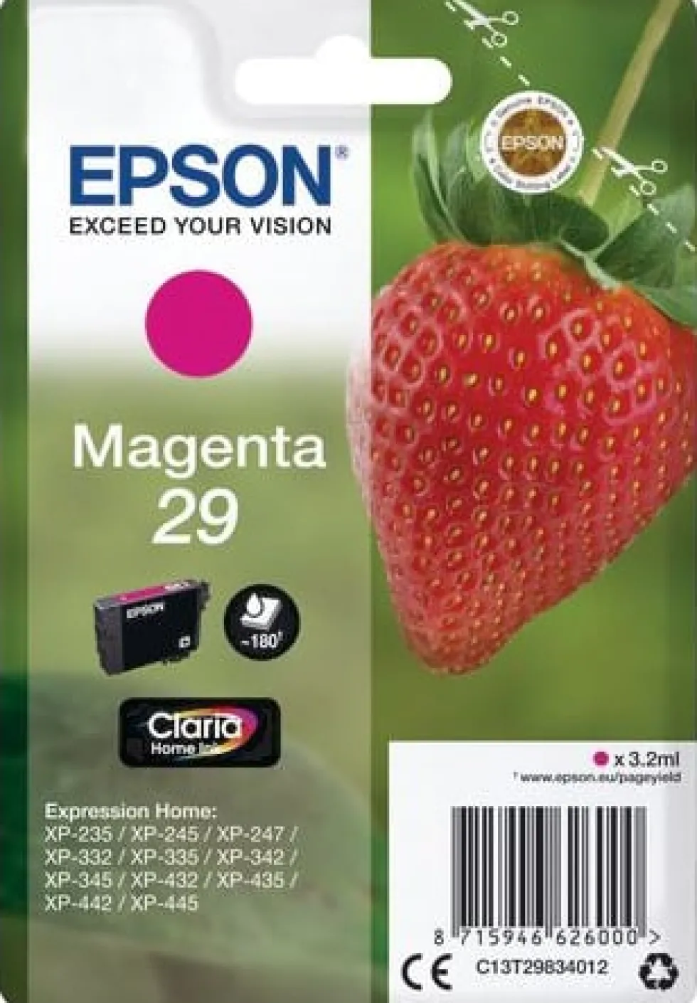 Bläckpatron EPSON C13T29834012 M