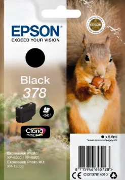 Bläckpatron EPSON C13T37814010 Svart