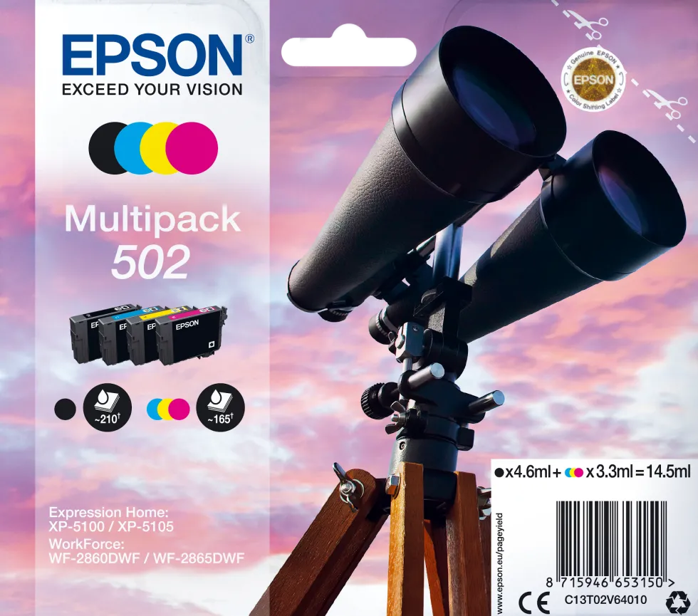 Bläckpatron EPSON C13T02V64010 T502 4/FP