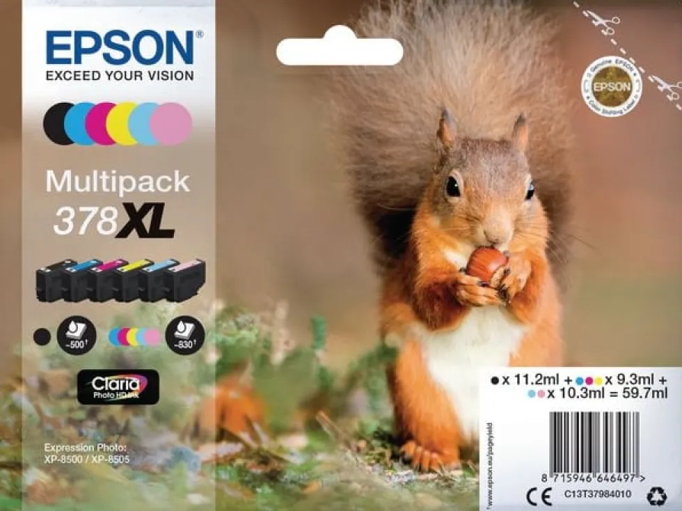 Bläckpatron EPSON T378 C13T37984010 6/fp