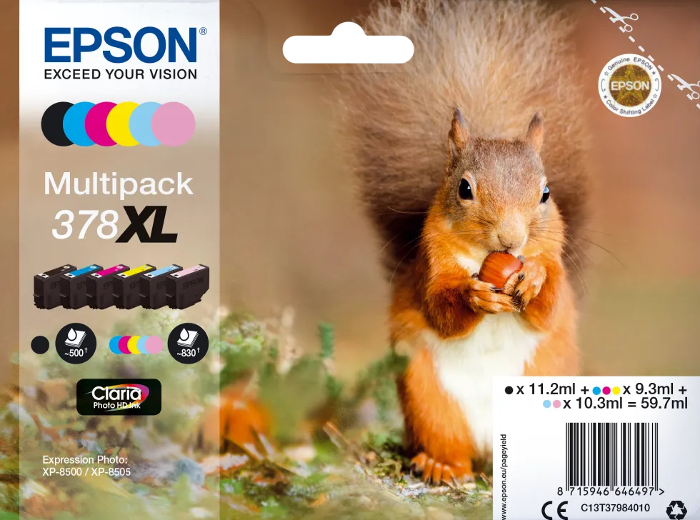 Bläckpatron EPSON T378 C13T37984010 6/fp