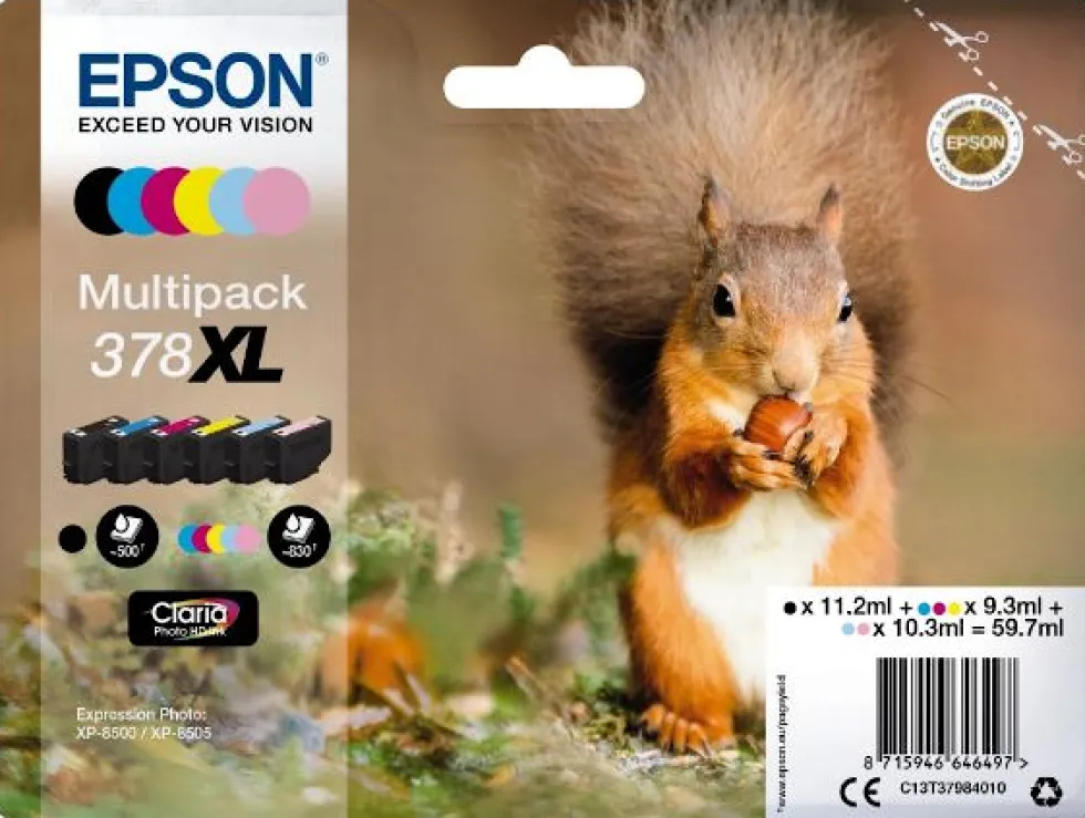 Bläckpatron EPSON T378 C13T37984010 6/fp