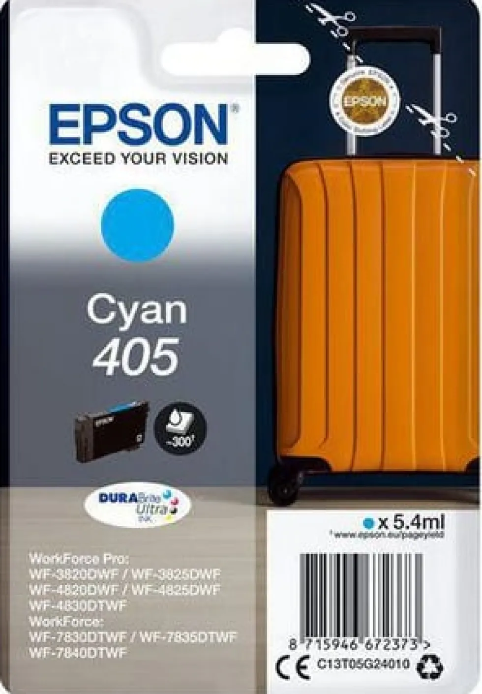 Bläckpatron EPSON T405 Cyan