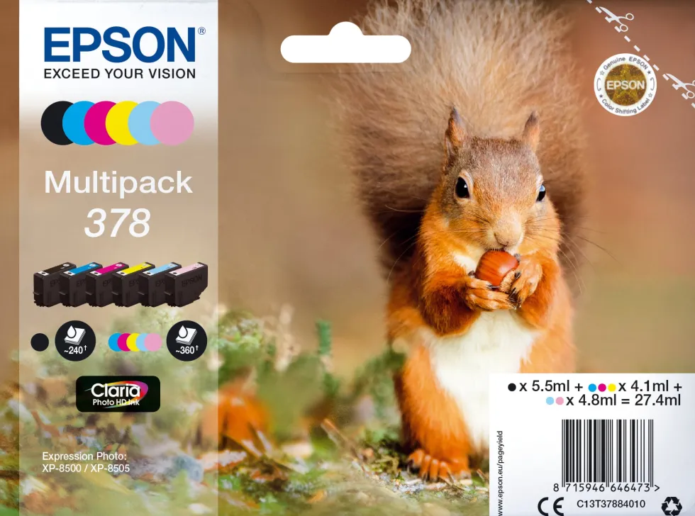 Bläckpatron EPSON T3788 6-Färger 6/FP
