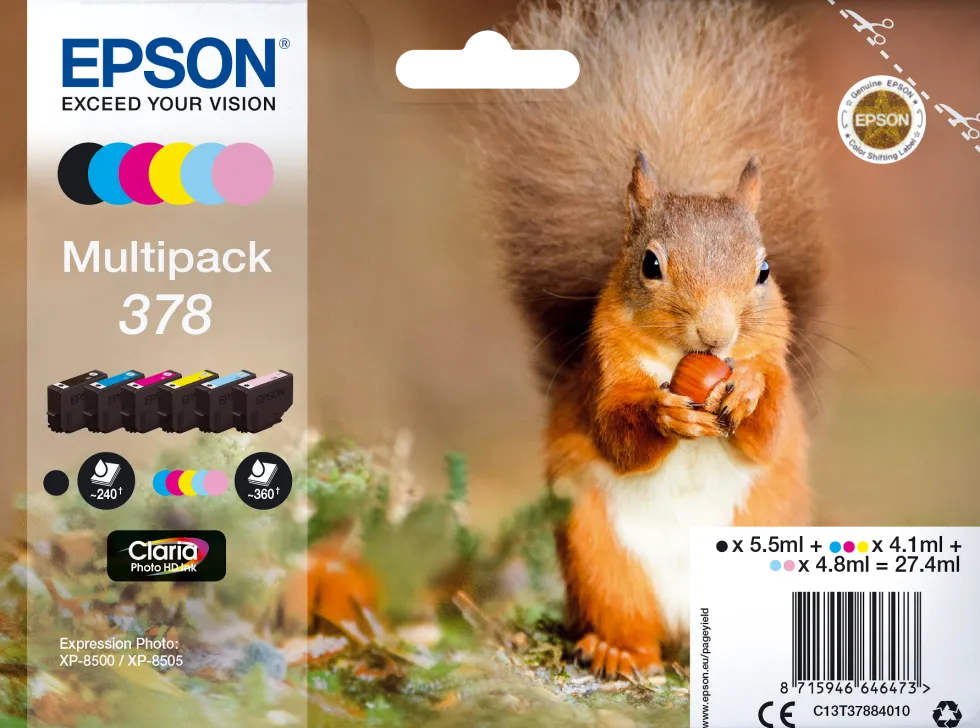 Bläckpatron EPSON T3788 6-Färger 6/FP