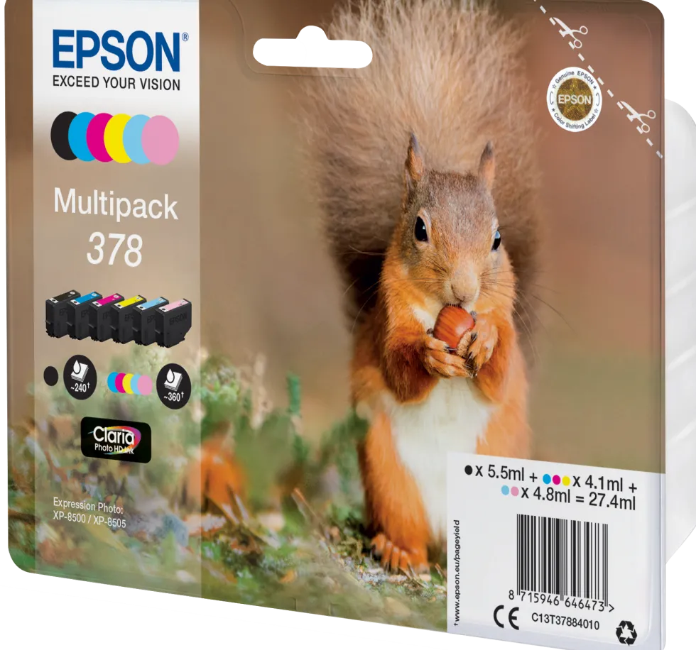 Bläckpatron EPSON T3788 6-Färger 6/FP