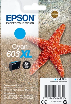 Bläckpatron EPSON T03U 603XL cyan