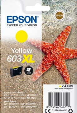 Bläckpatron EPSON T03U 603XL gul