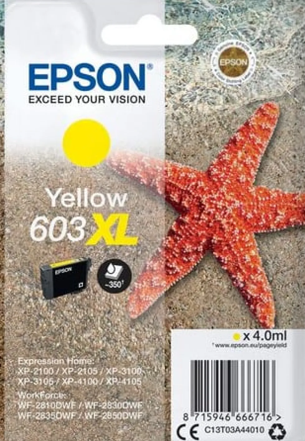 Bläckpatron EPSON T03U 603XL gul
