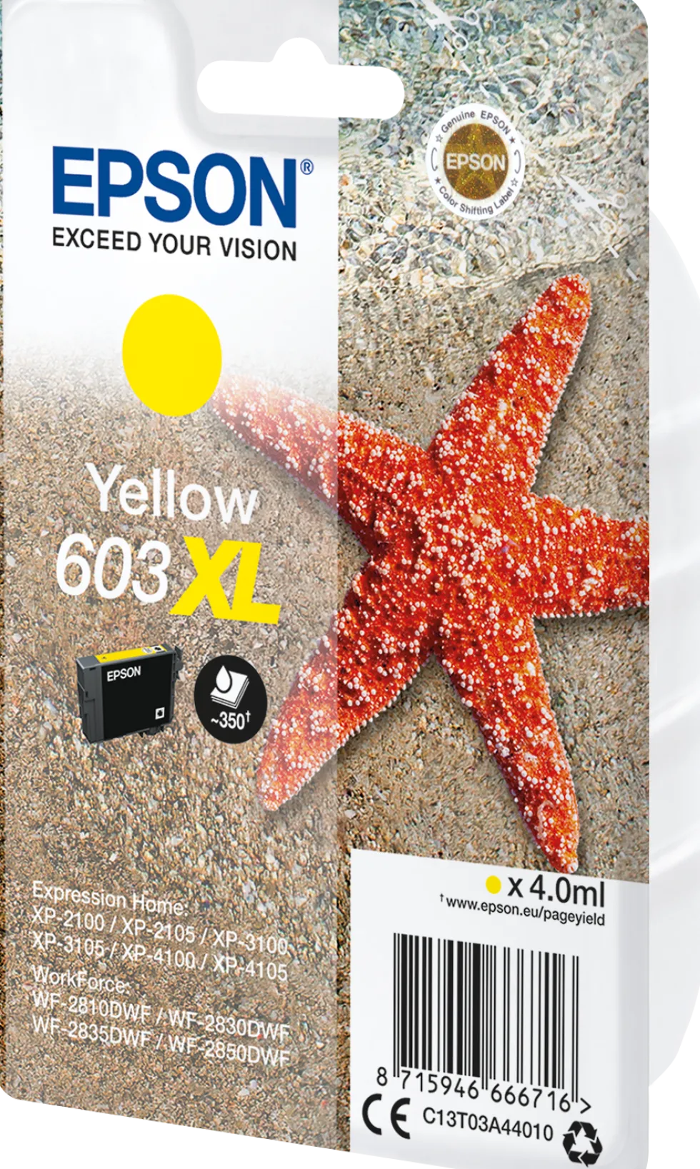 Bläckpatron EPSON T03U 603XL gul