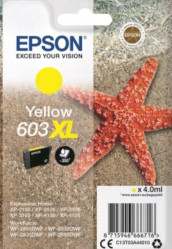 Bläckpatron EPSON T03U 603XL gul