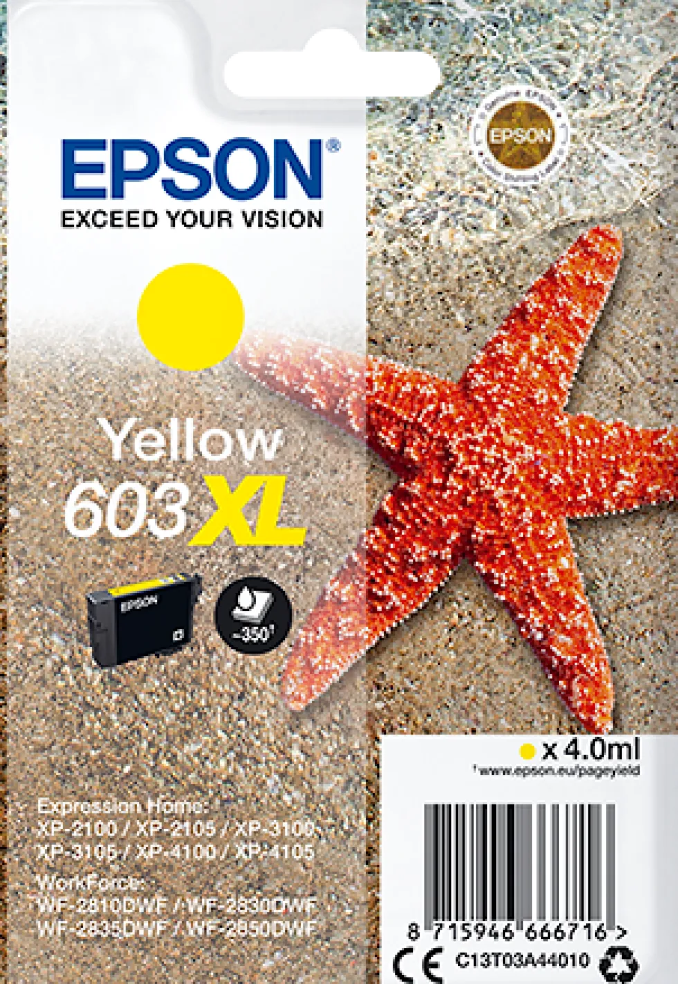 Bläckpatron EPSON T03U 603XL gul