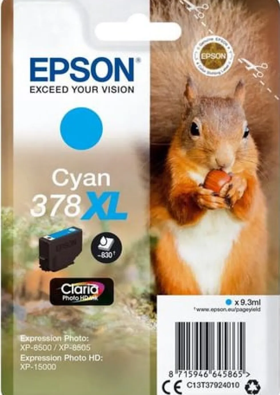 Bläckpatron EPSON T3788 XL Cyan