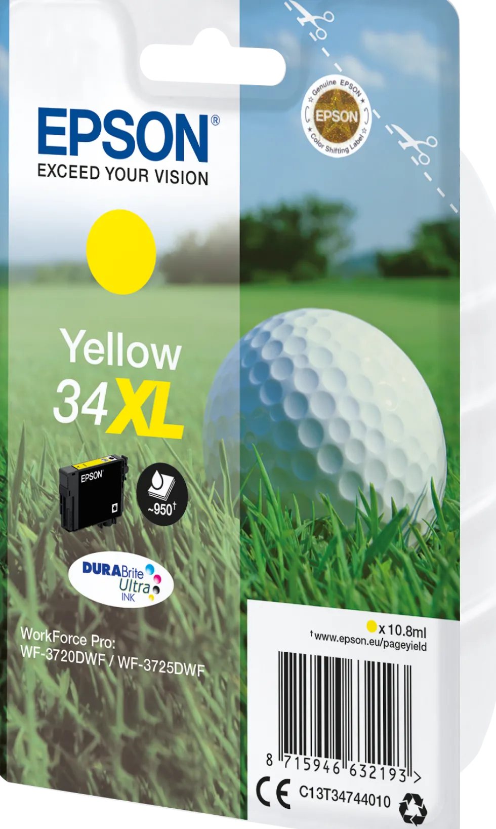 Bläckpatron EPSON T3474 XL gul